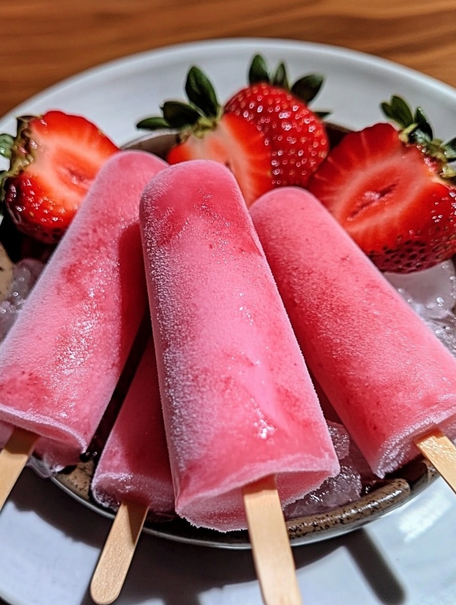 Bolis de Fresa con Leche Condensada